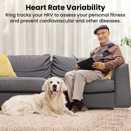 Blood Sugar Blood Pressure Blood oxygen HRV Sleep Monitoring Waterproof Smart Ring