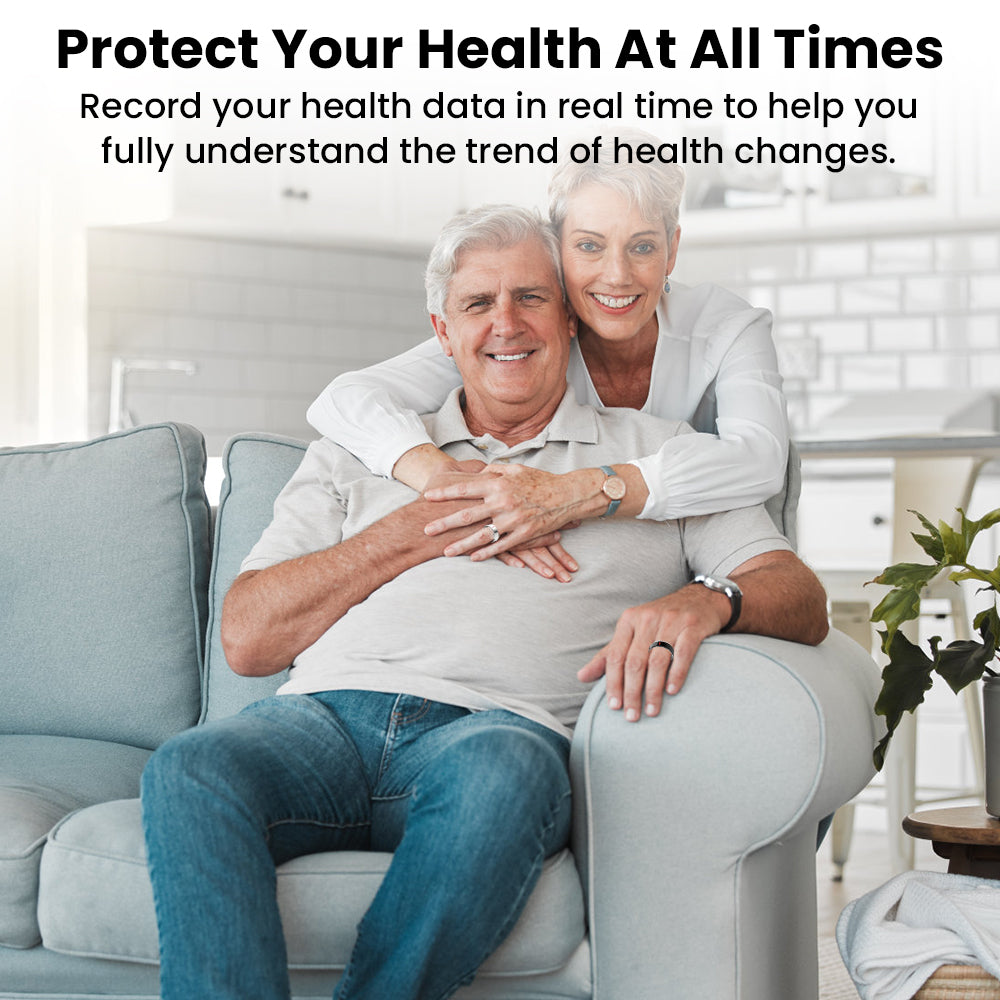 Blood Sugar Blood Pressure Blood oxygen HRV Sleep Monitoring Waterproof Smart Ring