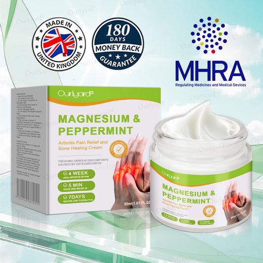 ✨👨‍⚕️Made and Shipped from the UK ✅Ourlyard® Magnesium & Peppermint Arthritis Pain Relief and Bone Healing Cream(✅Quick and lasting solution to arthritis, rheumatism, muscle spasms, sports injuries) 🔥LAST DAY 70% OFF
