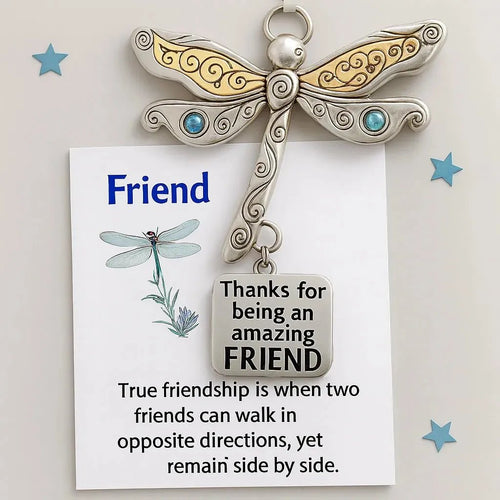 💎LAST DAY 49% OFF]Friendship Dragonfly Ornament With Sentimental Quote -🌟 Gift for Best Friends