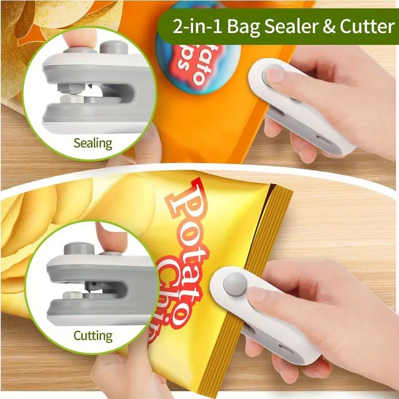 Last Day Special Sale- only $ 9.99🔥🔥Mini Bag Sealer with Cutter and Magnet