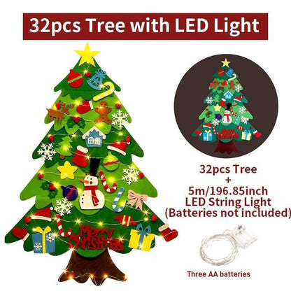 Felt Christmas Tree with Detachable Ornaments