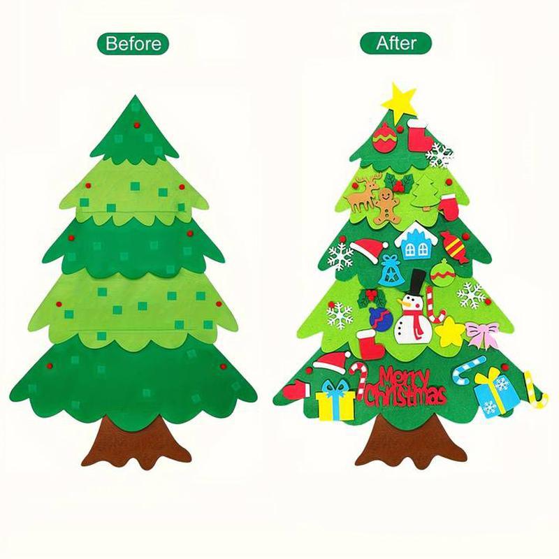 Felt Christmas Tree with Detachable Ornaments