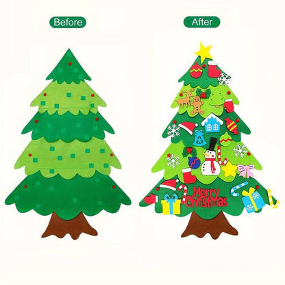 Felt Christmas Tree with Detachable Ornaments