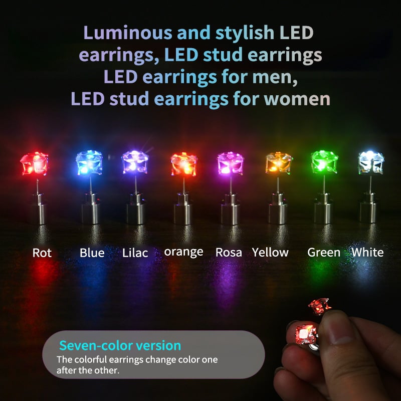 ✨LED Earrings, Light Up Stud Earrings